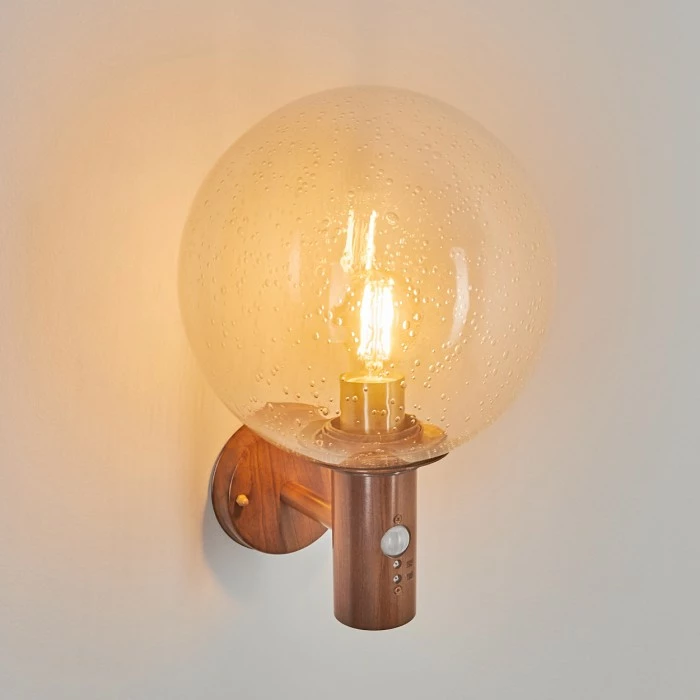 Hofstein Bubodefo Außenwandleuchte Braun, Holzoptik, 1-flammig, Bewegungsmelder 9 Hofstein Bubodefo Außenwandleuchte Braun, Holzoptik, 1-flammig, Bewegungsmelder – Bild 9