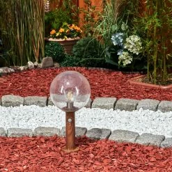 Hofstein Bubodefo Sockelleuchte Braun, Holzoptik, 1-flammig, Bewegungsmelder -Außenleuchten Verkäufe bubodefo sockelleuchte h3600818 8