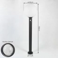 Hofstein Bubodefo Wegeleuchte Anthrazit, 1-flammig, Bewegungsmelder -Außenleuchten Verkäufe bubodefo wegeleuchte h3438947 3