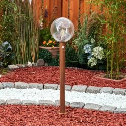 Hofstein Bubodefo Wegeleuchte Braun, Holzoptik, 1-flammig, Bewegungsmelder -Außenleuchten Verkäufe bubodefo wegeleuchte h3600863 6