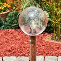 Hofstein Bubodefo Wegeleuchte Braun, Holzoptik, 1-flammig, Bewegungsmelder -Außenleuchten Verkäufe bubodefo wegeleuchte h3600863 8