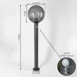 Hofstein Bubodefo Wegeleuchte Anthrazit, 1-flammig, Bewegungsmelder -Außenleuchten Verkäufe bubodefo wegeleuchte h3600887 3
