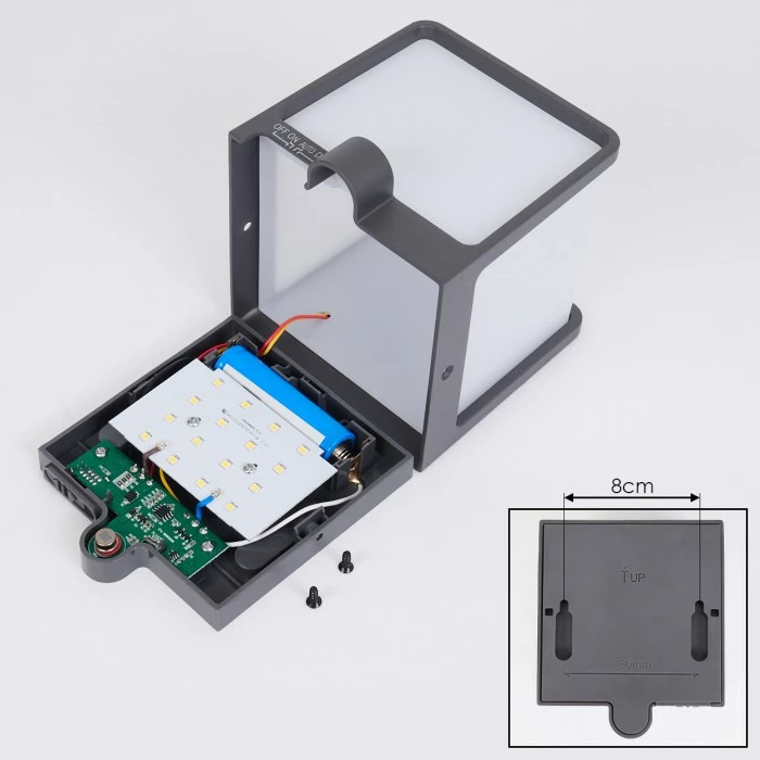 Hofstein Burseryd Solar-Außenwandleuchte LED Anthrazit, 1-flammig, Bewegungsmelder 5 Hofstein Burseryd Solar-Außenwandleuchte LED Anthrazit, 1-flammig, Bewegungsmelder – Bild 5