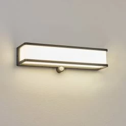 Hofstein Burseryd Solarwandleuchte LED Anthrazit, 1-flammig, Bewegungsmelder -Außenleuchten Verkäufe burseryd solarwandleuchte h3650738 9
