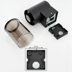 Hofstein Caragua Außenwandleuchte Anthrazit, 1-flammig, Bewegungsmelder -Außenleuchten Verkäufe caragua aussenwandleuchte h3612613 4