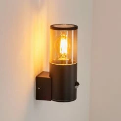Hofstein Caragua Außenwandleuchte Anthrazit, 1-flammig, Bewegungsmelder -Außenleuchten Verkäufe caragua aussenwandleuchte h3612613 8