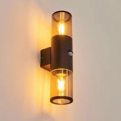 Hofstein Caragua Au&szlig;enwandleuchte Anthrazit, 2-flammig, Bewegungsmelder -Außenleuchten Verkäufe caragua aussenwandleuchte h3612651 6