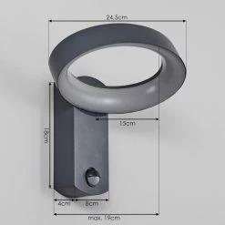 Hofstein Carinola Außenwandleuchte LED Anthrazit, 1-flammig, Bewegungsmelder -Außenleuchten Verkäufe carinola aussenwandleuchte h3390993 3