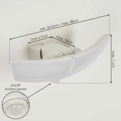 Hofstein Carnetin Außenwandleuchte LED Weiß, 1-flammig, Bewegungsmelder -Außenleuchten Verkäufe carnetin aussenwandleuchte h3651452 3