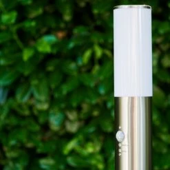 Hofstein Caserta Aussenstehleuchte Edelstahl, 1-flammig, Bewegungsmelder -Außenleuchten Verkäufe caserta aussenstehleuchte h306548 12