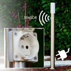 Hofstein Caserta Aussenstehleuchte Edelstahl, 1-flammig, Bewegungsmelder -Außenleuchten Verkäufe caserta aussenstehleuchte h306548 3