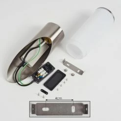 Hofstein Caserta Außenwandleuchte Nickel-Matt, 1-flammig, Bewegungsmelder -Außenleuchten Verkäufe caserta aussenwandleuchte h3539866 7