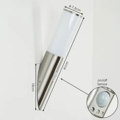 Hofstein Caserta Außenwandleuchte Nickel-Matt, 1-flammig, Bewegungsmelder -Außenleuchten Verkäufe caserta aussenwandleuchte h3539866 8