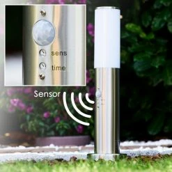 Außenleuchten Verkäufe 36 Hofstein Caserta Sockelleuchte Edelstahl, 1-flammig, Bewegungsmelder