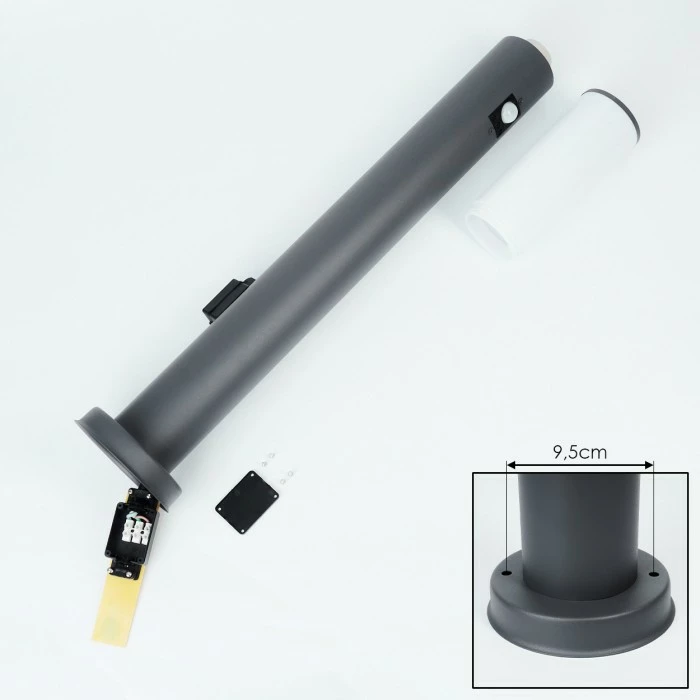 Hofstein Caserta Wegeleuchte Anthrazit, 1-flammig, Bewegungsmelder 5 Hofstein Caserta Wegeleuchte Anthrazit, 1-flammig, Bewegungsmelder – Bild 5