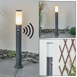 Hofstein Caserta Wegeleuchte Anthrazit, 1-flammig, Bewegungsmelder