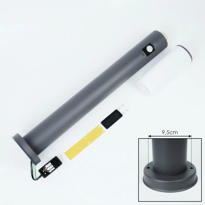 Hofstein Caserta Wegeleuchte Anthrazit, 1-flammig, Bewegungsmelder 5 Hofstein Caserta Wegeleuchte Anthrazit, 1-flammig, Bewegungsmelder – Bild 5