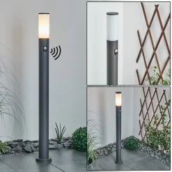 Hofstein Caserta Wegeleuchte Anthrazit, 1-flammig, Bewegungsmelder