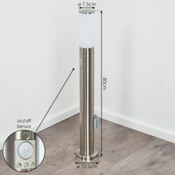 Hofstein Caserta Wegeleuchte Nickel-Matt, 1-flammig, Bewegungsmelder -Außenleuchten Verkäufe caserta wegeleuchte h3018422 3