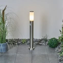 Hofstein Caserta Wegeleuchte Nickel-Matt, 1-flammig, Bewegungsmelder -Außenleuchten Verkäufe caserta wegeleuchte h3018422 8