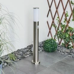 Hofstein Caserta Wegeleuchte Nickel-Matt, 1-flammig, Bewegungsmelder -Außenleuchten Verkäufe caserta wegeleuchte h3018422 9