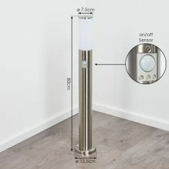 Hofstein Caserta Wegeleuchte Nickel-Matt, Weiß, 1-flammig, Bewegungsmelder 14 Hofstein Caserta Wegeleuchte Nickel-Matt, Weiß, 1-flammig, Bewegungsmelder -Außenleuchten Verkäufe caserta wegeleuchte h3018446 2