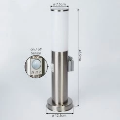 Hofstein Caserta Wegeleuchte Nickel-Matt, 1-flammig, Bewegungsmelder -Außenleuchten Verkäufe caserta wegeleuchte h3536483 2