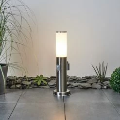 Hofstein Caserta Wegeleuchte Nickel-Matt, 1-flammig, Bewegungsmelder -Außenleuchten Verkäufe caserta wegeleuchte h3536483 7