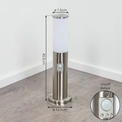 Hofstein Caserta Wegeleuchte Nickel-Matt, Weiß, 1-flammig, Bewegungsmelder -Außenleuchten Verkäufe caserta wegeleuchte h3538937 3