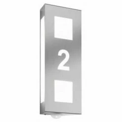 CMD Aqua Trilo Wandleuchte Edelstahl, 2-flammig, Bewegungsmelder