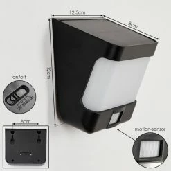 Hofstein Colchagua Solarwandleuchte LED Schwarz, Weiß, 1-flammig, Bewegungsmelder 13 Hofstein Colchagua Solarwandleuchte LED Schwarz, Weiß, 1-flammig, Bewegungsmelder -Außenleuchten Verkäufe colchagua solarwandleuchte h3651186 3