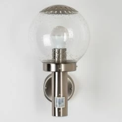 Hofstein Cordova Außenwandleuchte Edelstahl, Transparent, Klar, 1-flammig, Bewegungsmelder -Außenleuchten Verkäufe cordova aussenwandleuchte h3005927 3