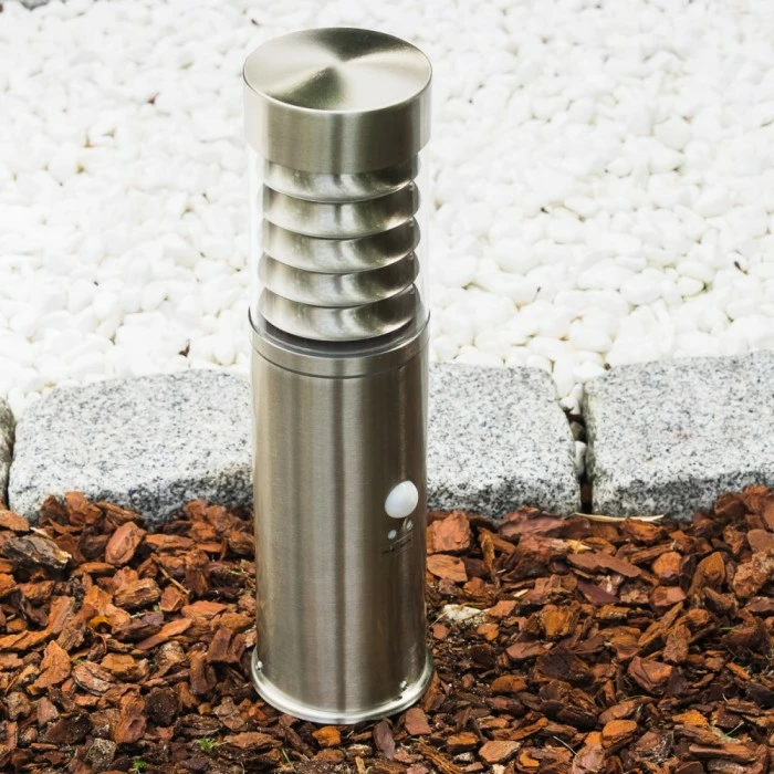 Hofstein Dakar Außensockelleuchte Edelstahl, 1-flammig, Bewegungsmelder 11 Hofstein Dakar Außensockelleuchte Edelstahl, 1-flammig, Bewegungsmelder – Bild 11