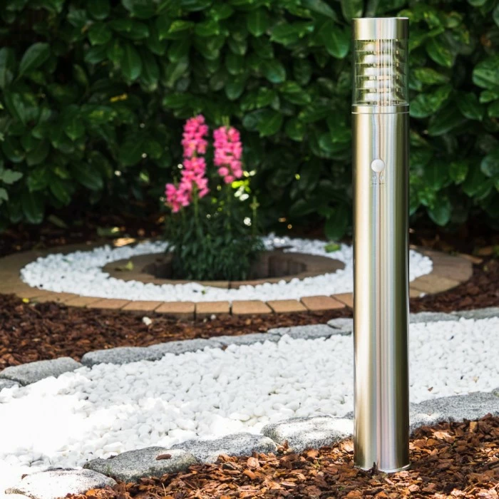 Hofstein Dakar Aussenstehleuchte Edelstahl, 1-flammig, Bewegungsmelder 7 Hofstein Dakar Aussenstehleuchte Edelstahl, 1-flammig, Bewegungsmelder – Bild 7