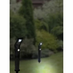 Eglo Leuchten Eglo CLASSIC 2er Set Solar-Wegeleuchte LED Schwarz, 1-flammig, Bewegungsmelder