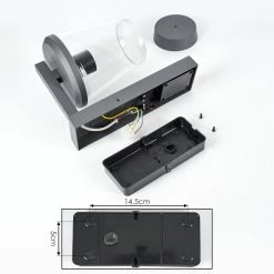 Hofstein Eloida Außenwandleuchte Anthrazit, 1-flammig, Bewegungsmelder -Außenleuchten Verkäufe eloida aussenwandleuchte h3579497 4