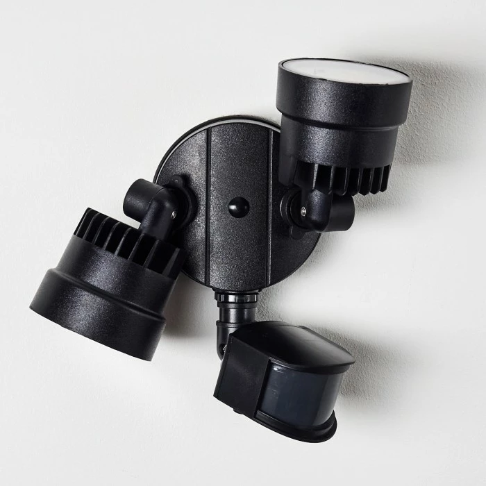 Hofstein Emmerlev Außenwandleuchte LED Schwarz, 2-flammig, Bewegungsmelder 9 Hofstein Emmerlev Außenwandleuchte LED Schwarz, 2-flammig, Bewegungsmelder – Bild 9