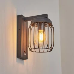 Hofstein Foothills Au&szlig;enwandleuchte Anthrazit, 1-flammig, Bewegungsmelder -Außenleuchten Verkäufe foothills aussenwandleuchte h3566602 9