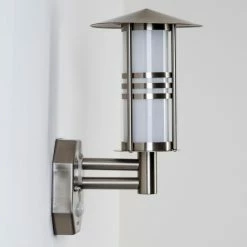 Hofstein Forli Außenwandleuchte Edelstahl, 1-flammig, Bewegungsmelder -Außenleuchten Verkäufe forli aussenwandleuchte h165530 10