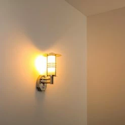 Hofstein Forli Außenwandleuchte Edelstahl, 1-flammig, Bewegungsmelder -Außenleuchten Verkäufe forli aussenwandleuchte h165530 12