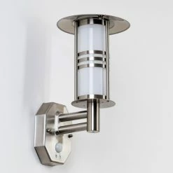 Hofstein Forli Außenwandleuchte Edelstahl, 1-flammig, Bewegungsmelder -Außenleuchten Verkäufe forli aussenwandleuchte h165530 2