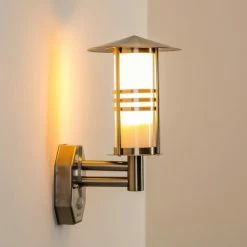 Hofstein Forli Außenwandleuchte Edelstahl, 1-flammig, Bewegungsmelder -Außenleuchten Verkäufe forli aussenwandleuchte h165530 4