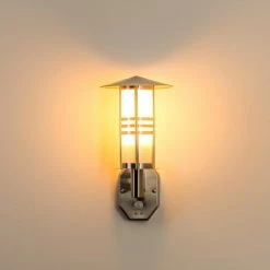 Hofstein Forli Außenwandleuchte Edelstahl, 1-flammig, Bewegungsmelder -Außenleuchten Verkäufe forli aussenwandleuchte h165530 6