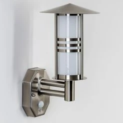 Hofstein Forli Außenwandleuchte Edelstahl, 1-flammig, Bewegungsmelder -Außenleuchten Verkäufe forli aussenwandleuchte h165530 7