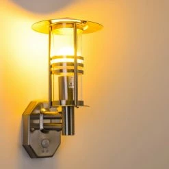 Hofstein Forli Wandleuchte Edelstahl, 1-flammig, Bewegungsmelder -Außenleuchten Verkäufe forli wandleuchte h165493 10