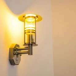 Hofstein Forli Wandleuchte Edelstahl, 1-flammig, Bewegungsmelder -Außenleuchten Verkäufe forli wandleuchte h165493 11