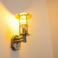 Hofstein Forli Wandleuchte Edelstahl, 1-flammig, Bewegungsmelder -Außenleuchten Verkäufe forli wandleuchte h165493 12