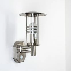 Hofstein Forli Wandleuchte Edelstahl, 1-flammig, Bewegungsmelder -Außenleuchten Verkäufe forli wandleuchte h165493 15