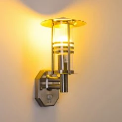 Hofstein Forli Wandleuchte Edelstahl, 1-flammig, Bewegungsmelder -Außenleuchten Verkäufe forli wandleuchte h165493 9