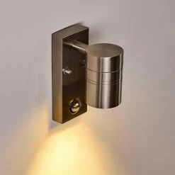 Hofstein Froslev Au&szlig;enwandleuchte LED Chrom, 1-flammig, Bewegungsmelder -Außenleuchten Verkäufe froslev aussenwandleuchte h3339046 do1 11